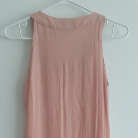 BOHO Sleeveless Blush Dress accented with silver circles Vintage - Picture 6 of 7